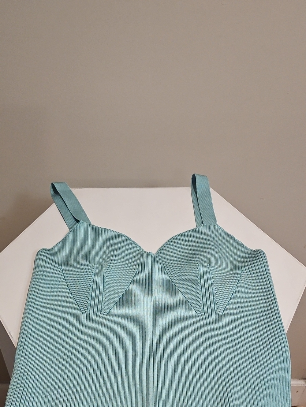 Vince Mint Green Ribbed Knit Top